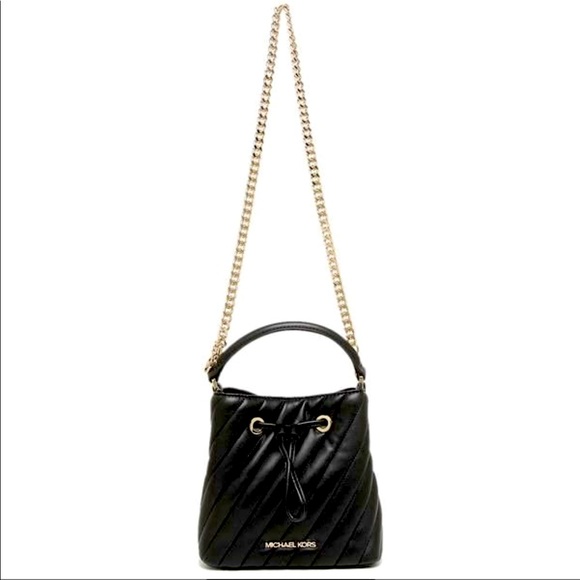 MICHAEL KORS SURI SMALL BUCKET XBODY BLACK - Picture 2 of 16